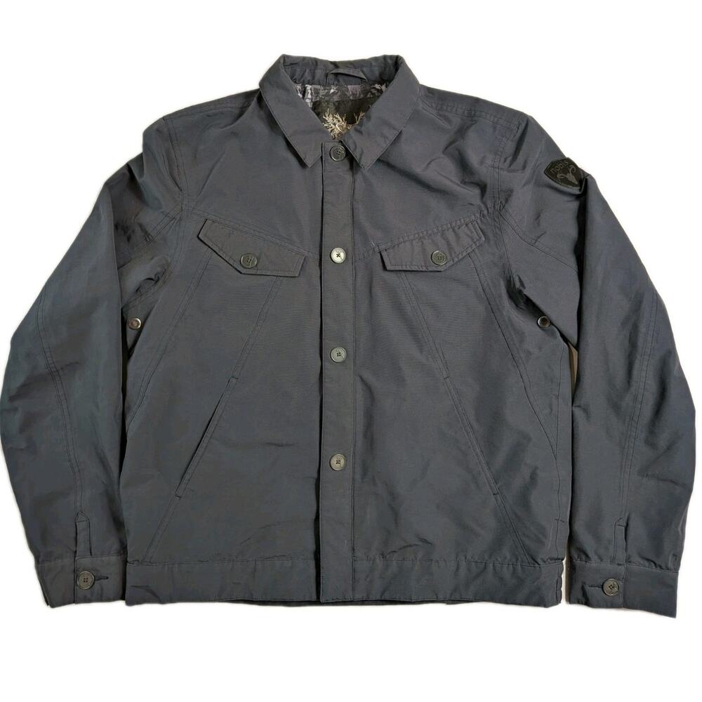 Nobis Johnny Jacket Navy Blue RARE Womens Sz Large Fisherman